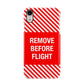 Remove Before Flight Apple iPhone XR White 3D Snap Case