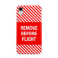Remove Before Flight Apple iPhone XR White 3D Tough Case