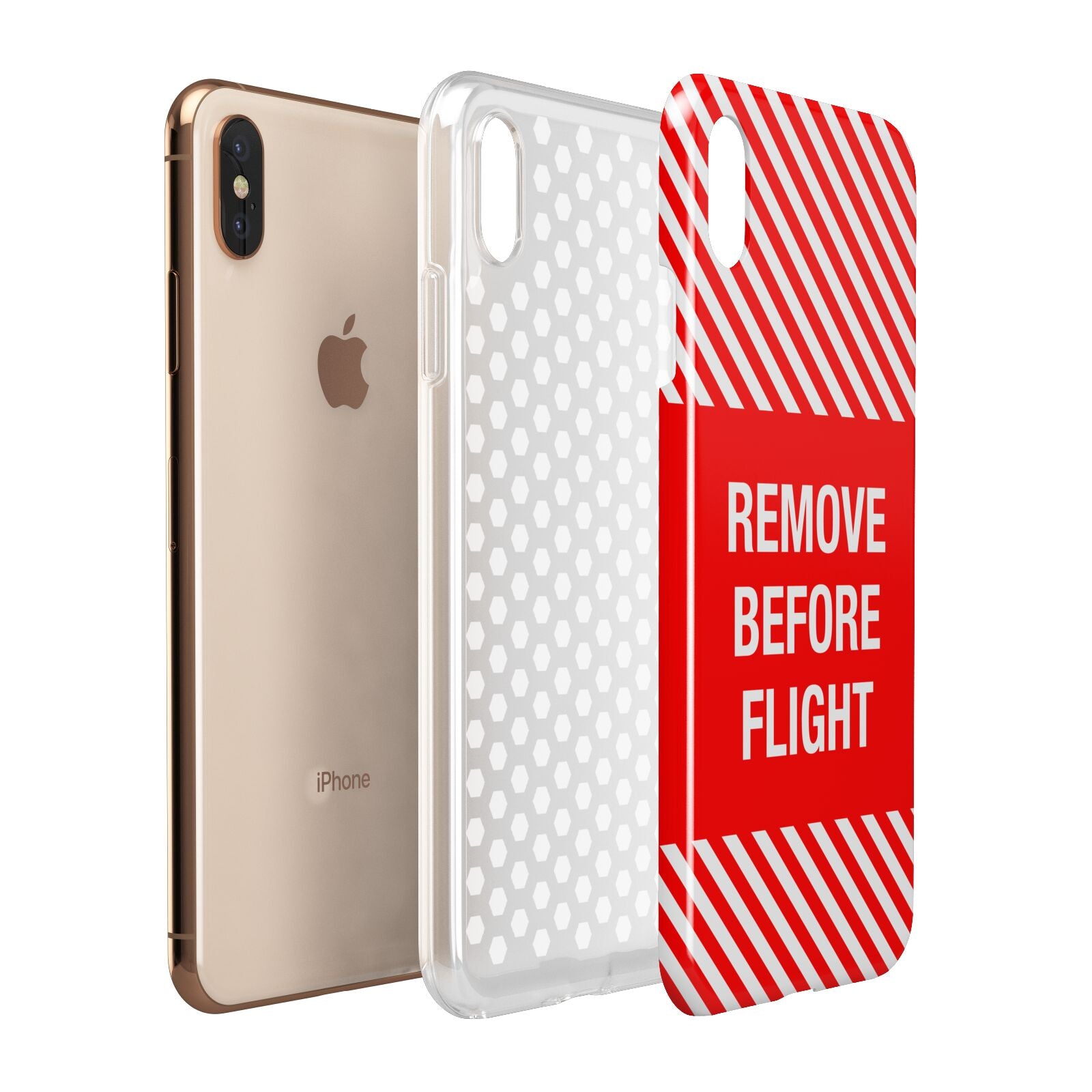 Remove Before Flight Apple iPhone Xs Max 3D Tough Case Expanded View