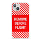 Remove Before Flight iPhone 13 Clear Bumper Case