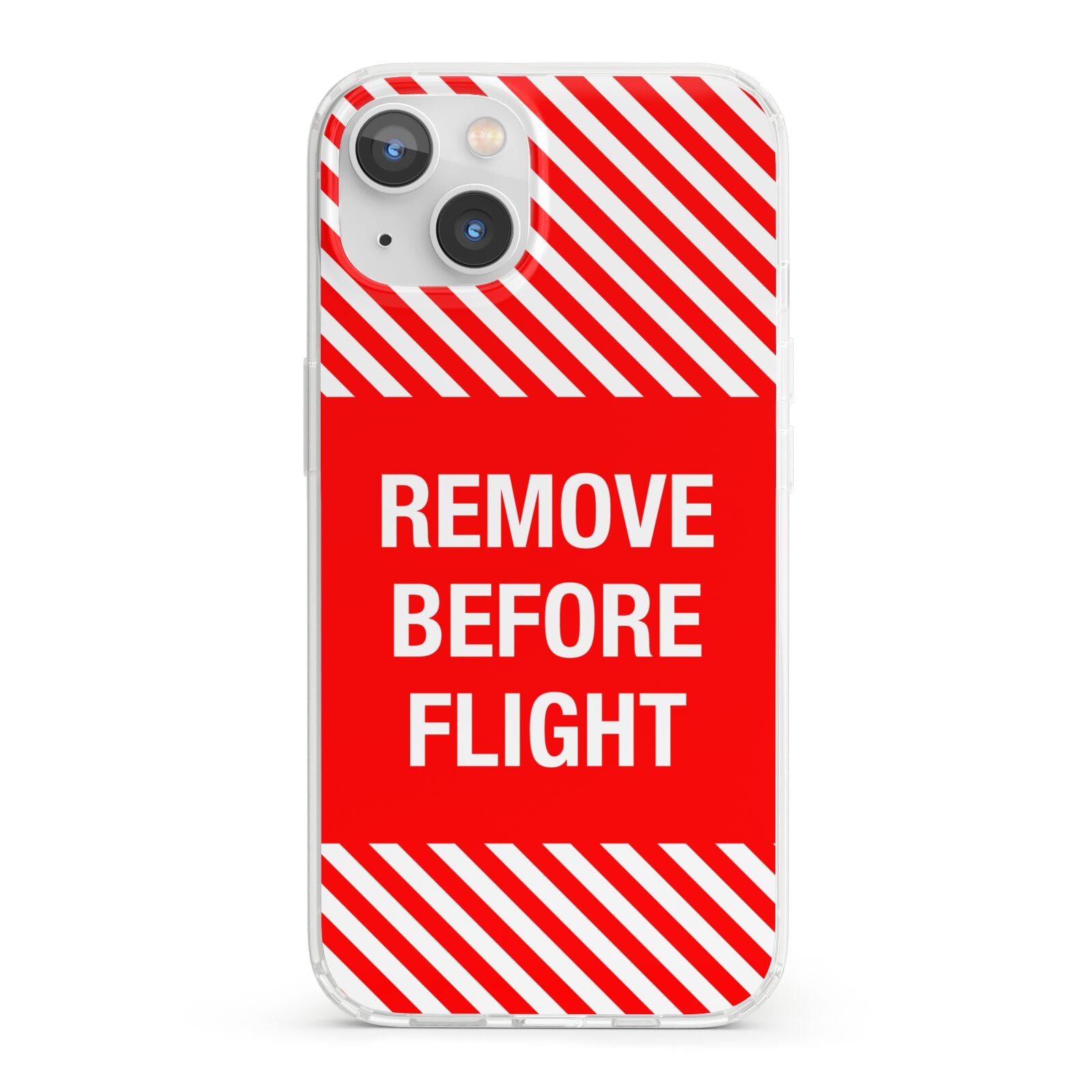 Remove Before Flight iPhone 13 Clear Bumper Case
