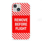 Remove Before Flight iPhone 13 Mini Clear Bumper Case