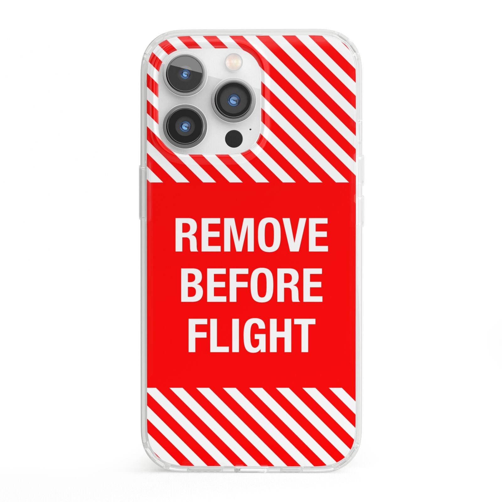 Remove Before Flight iPhone 13 Pro Clear Bumper Case