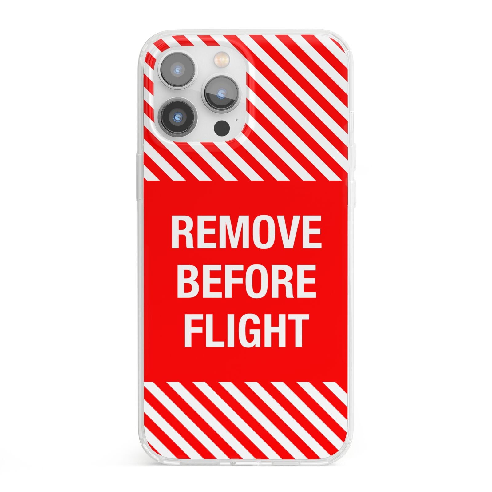 Remove Before Flight iPhone 13 Pro Max Clear Bumper Case