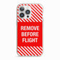 Remove Before Flight iPhone 13 Pro TPU Impact Case with Pink Edges