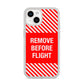 Remove Before Flight iPhone 14 Glitter Tough Case Starlight