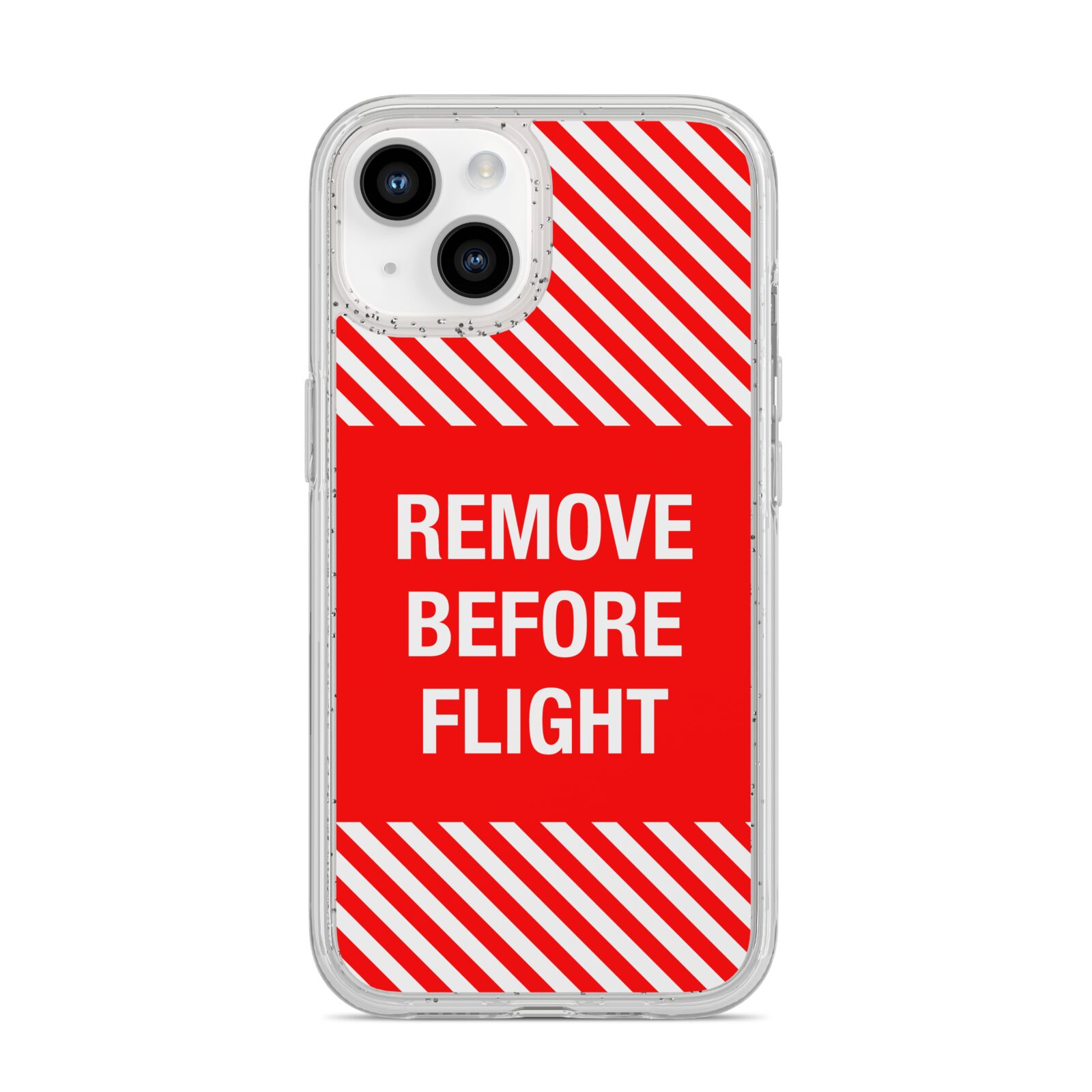 Remove Before Flight iPhone 14 Glitter Tough Case Starlight