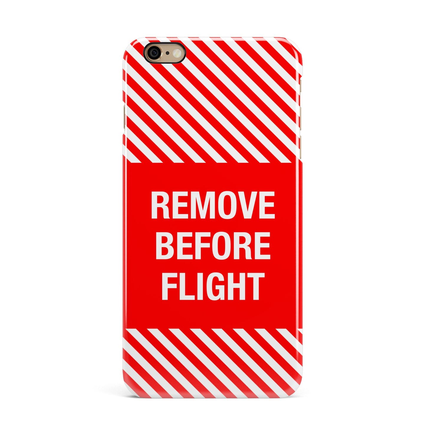 Remove Before Flight iPhone 6 Plus 3D Snap Case on Gold Phone