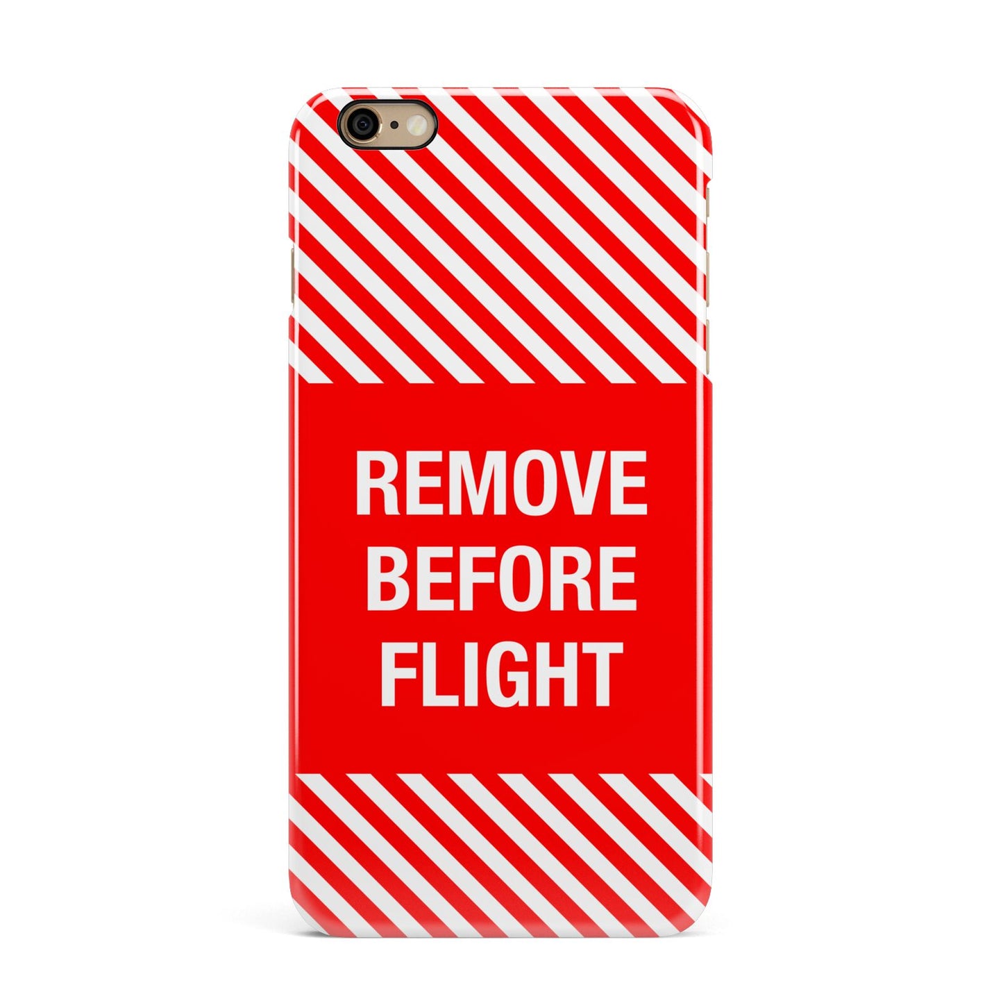 Remove Before Flight iPhone 6 Plus 3D Snap Case on Gold Phone