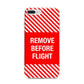 Remove Before Flight iPhone 7 Plus Bumper Case on Silver iPhone