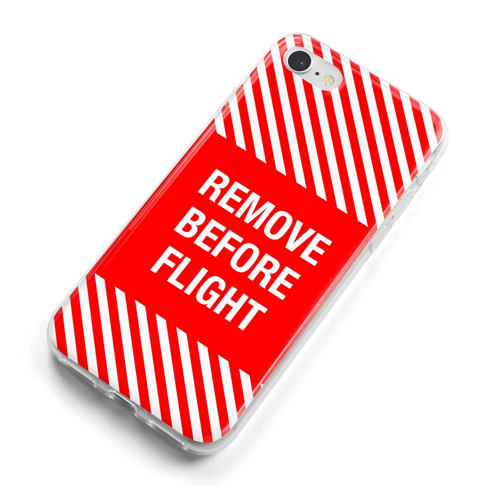 Remove Before Flight iPhone 8 Bumper Case on Silver iPhone Alternative Image