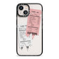 Restaurant Receipts iPhone 13 Black Impact Case on Silver phone
