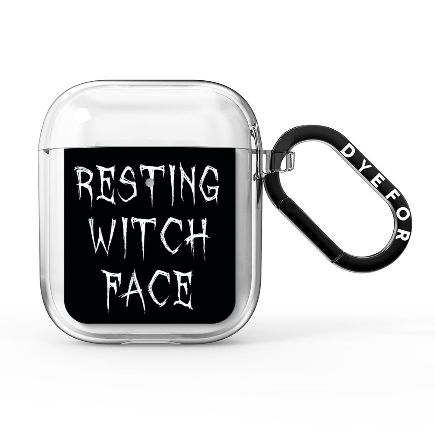 Resting Witch Face AirPods Clear Case