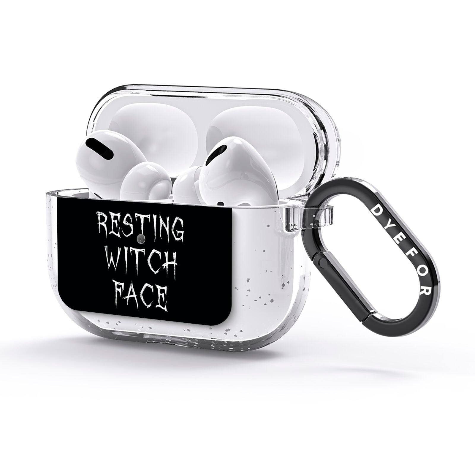 Resting Witch Face AirPods Glitter Case 3rd Gen Side Image