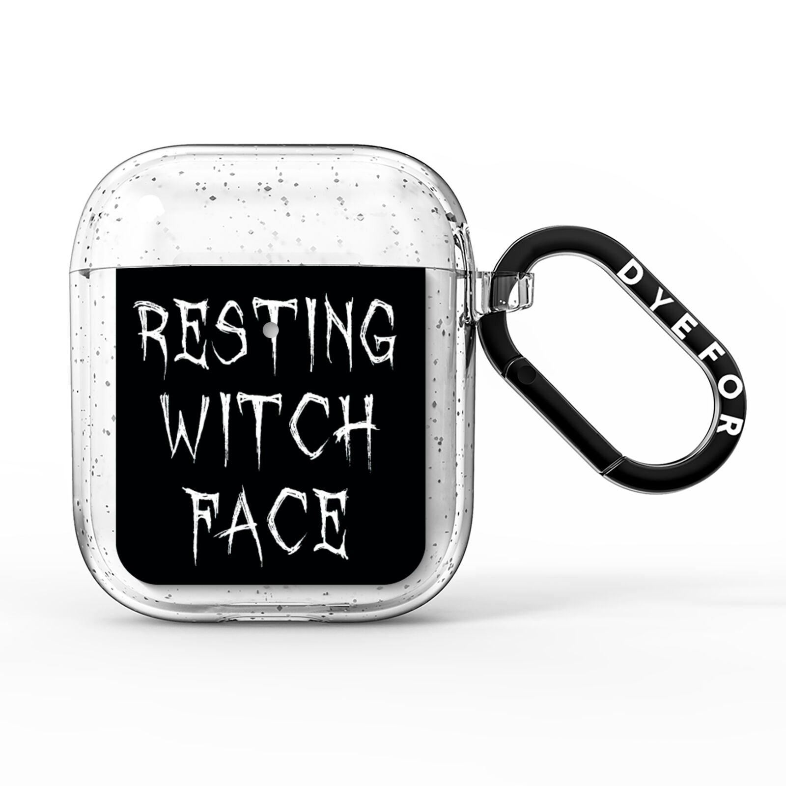Resting Witch Face AirPods Glitter Case