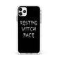Resting Witch Face Apple iPhone 11 Pro Max in Silver with White Impact Case