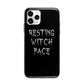 Resting Witch Face Apple iPhone 11 Pro in Silver with Bumper Case