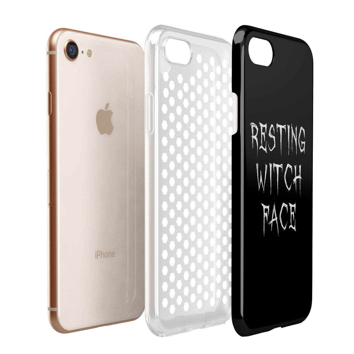 Resting Witch Face Apple iPhone 7 8 3D Tough Case Expanded View