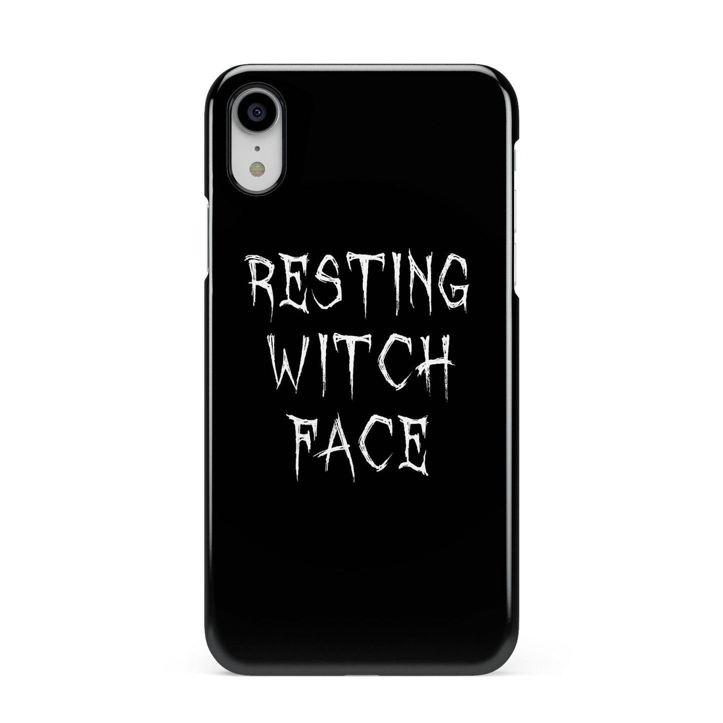 Resting Witch Face Apple iPhone XR White 3D Snap Case