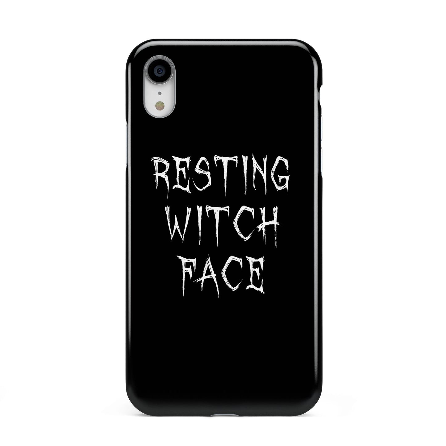 Resting Witch Face Apple iPhone XR White 3D Tough Case