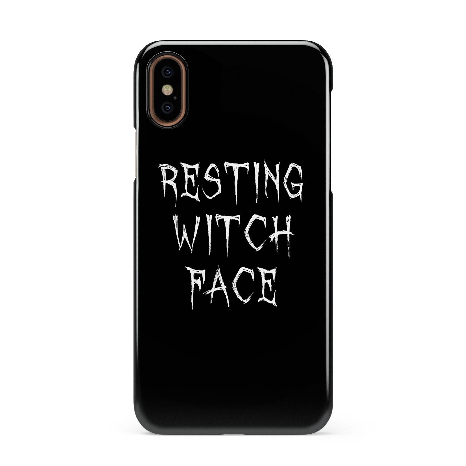 Resting Witch Face Apple iPhone XS 3D Snap Case