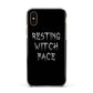 Resting Witch Face Apple iPhone Xs Impact Case Black Edge on Gold Phone