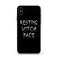 Resting Witch Face Apple iPhone Xs Max Impact Case White Edge on Black Phone