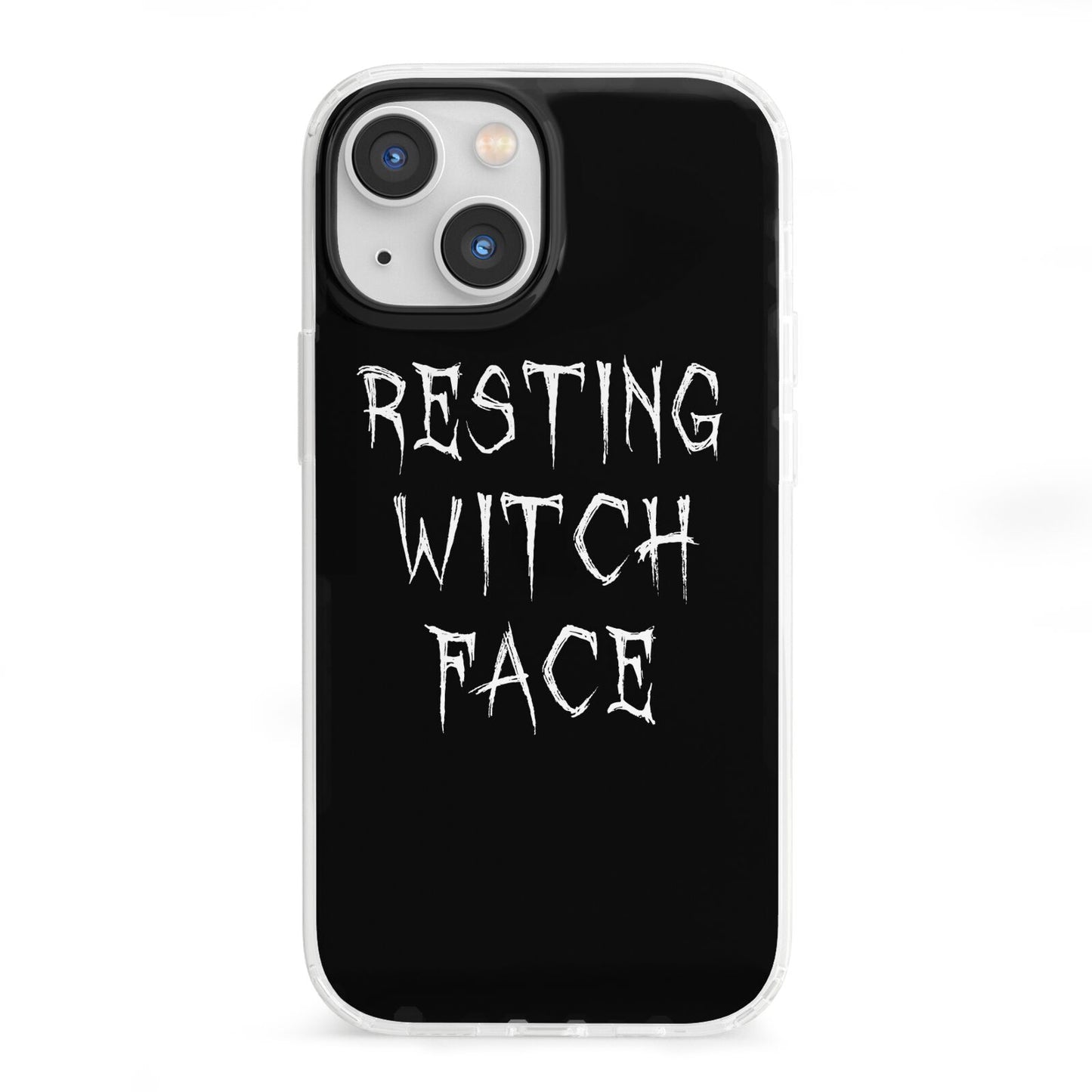 Resting Witch Face iPhone 13 Mini Clear Bumper Case