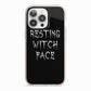 Resting Witch Face iPhone 13 Pro TPU Impact Case with Pink Edges