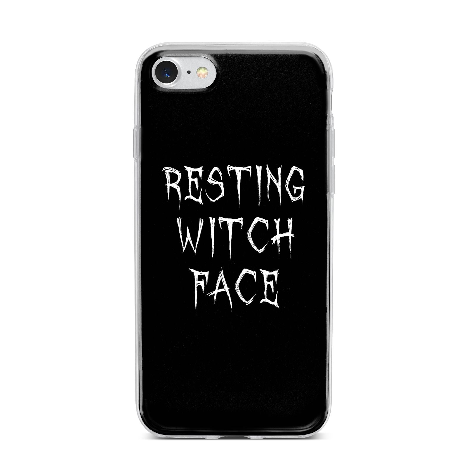 Resting Witch Face iPhone 7 Bumper Case on Silver iPhone