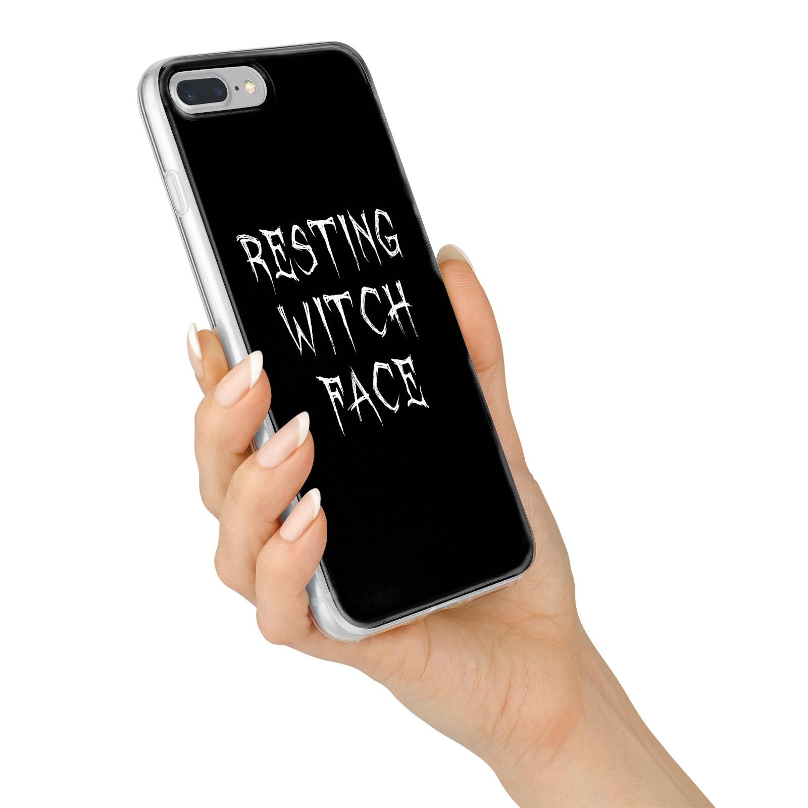 Resting Witch Face iPhone 7 Plus Bumper Case on Silver iPhone Alternative Image