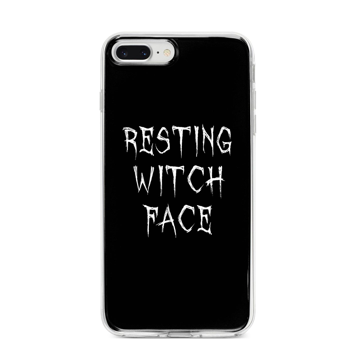 Resting Witch Face iPhone 8 Plus Bumper Case on Silver iPhone