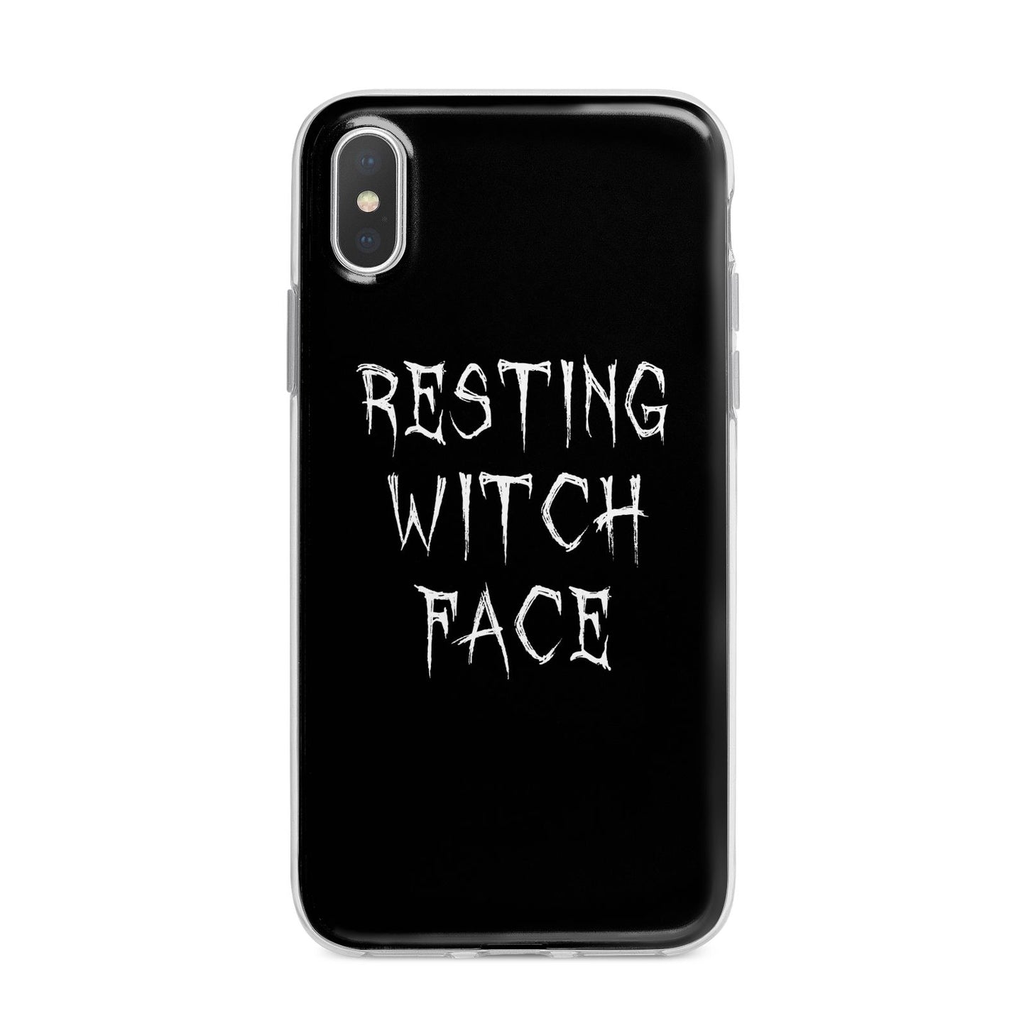 Resting Witch Face iPhone X Bumper Case on Silver iPhone Alternative Image 1
