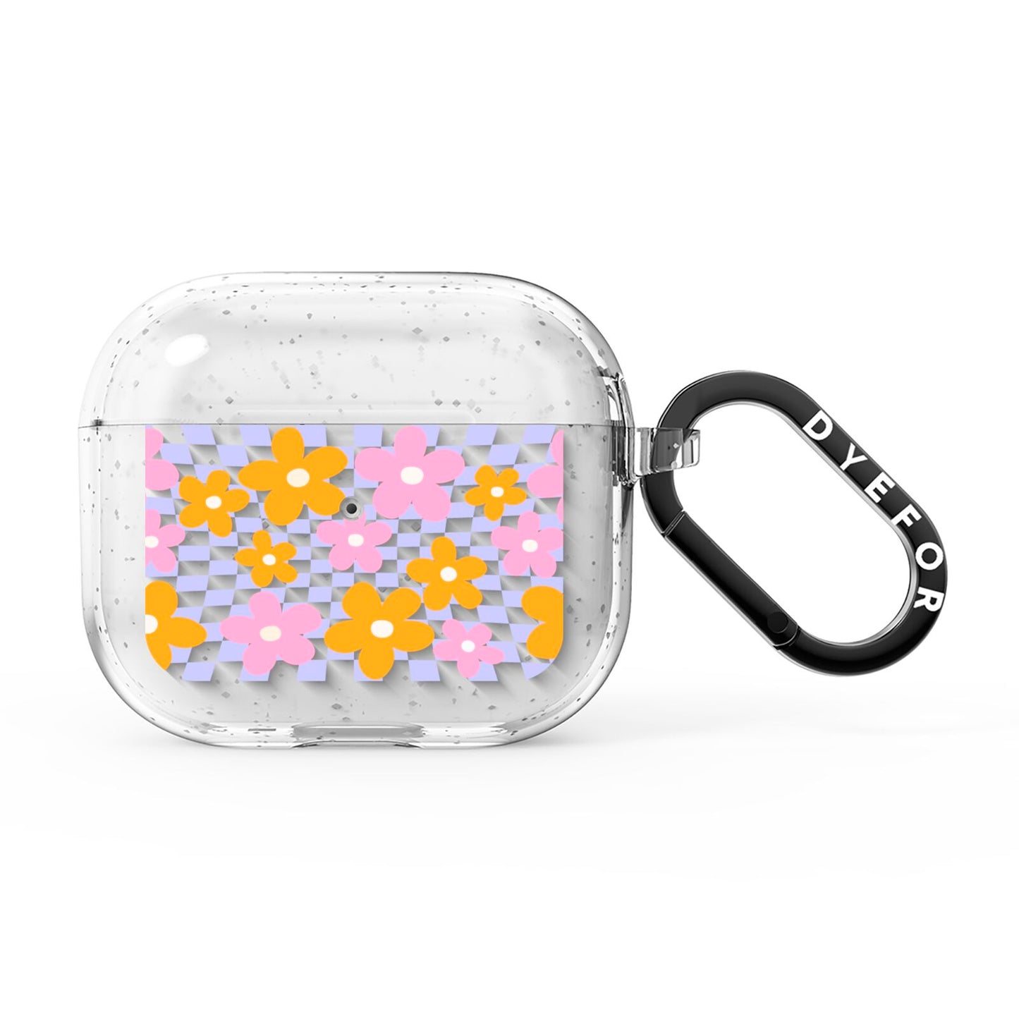 Retro Check Floral AirPods Glitter Case 3rd Gen