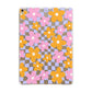 Retro Check Floral Apple iPad Gold Case