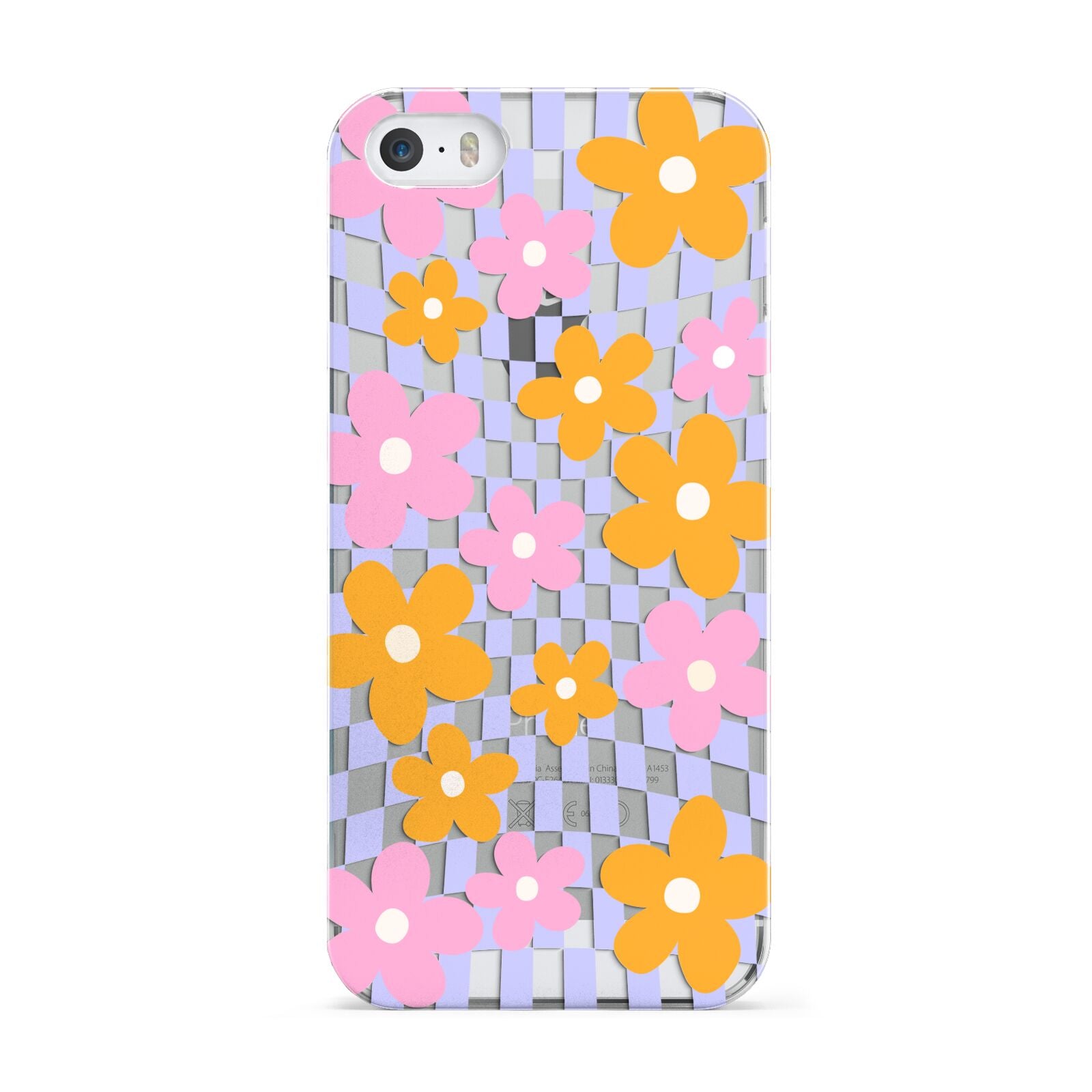 Retro Check Floral Apple iPhone 5 Case