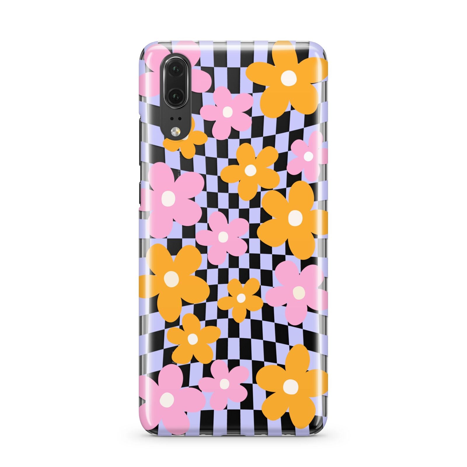 Retro Check Floral Huawei P20 Phone Case