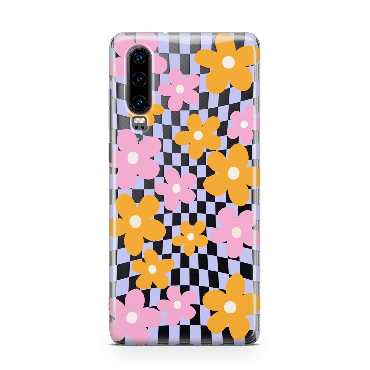 Retro Check Floral Huawei P30 Phone Case