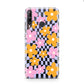 Retro Check Floral Huawei P40 Lite E Phone Case