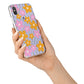 Retro Check Floral iPhone X Bumper Case on Silver iPhone Alternative Image 2