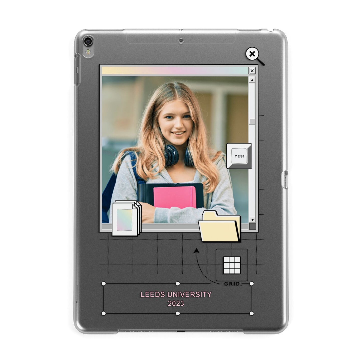 Retro Computer Photo Apple iPad Grey Case