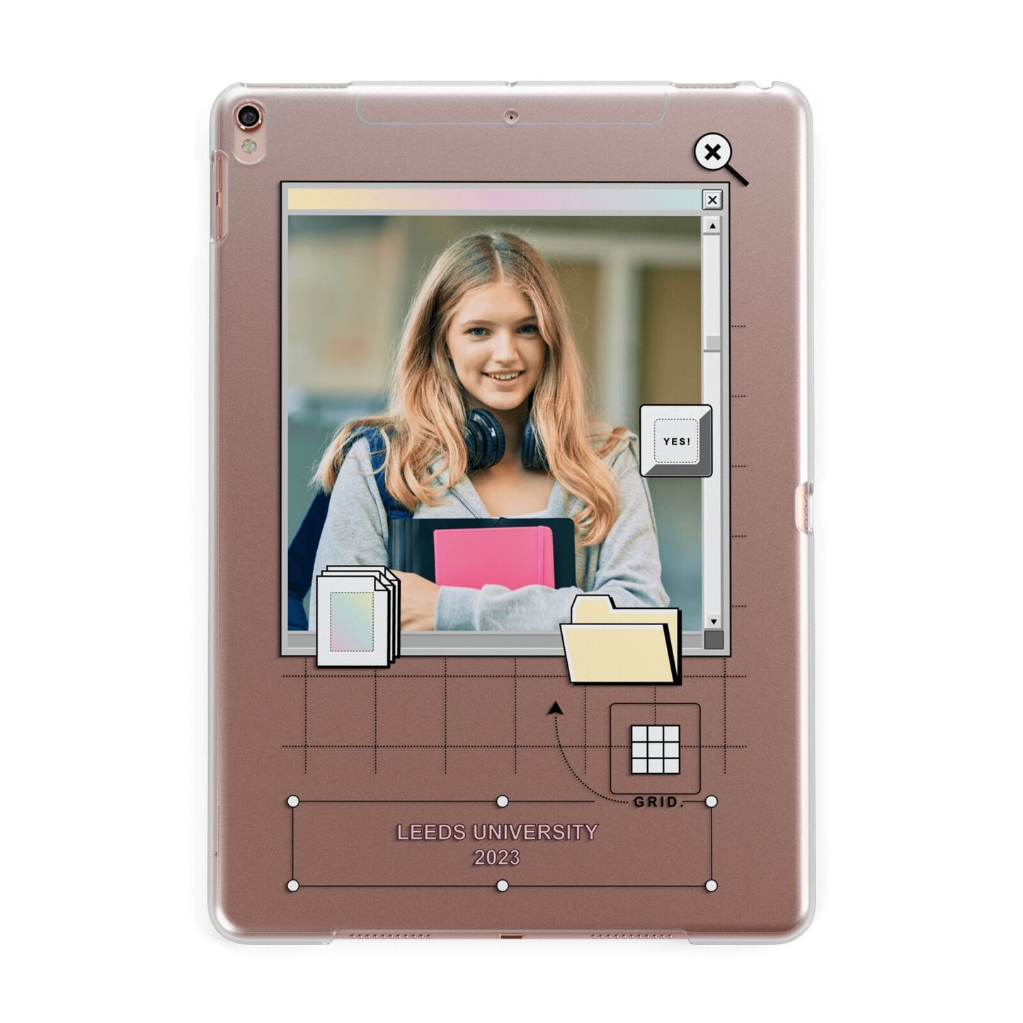 Retro Computer Photo Apple iPad Rose Gold Case