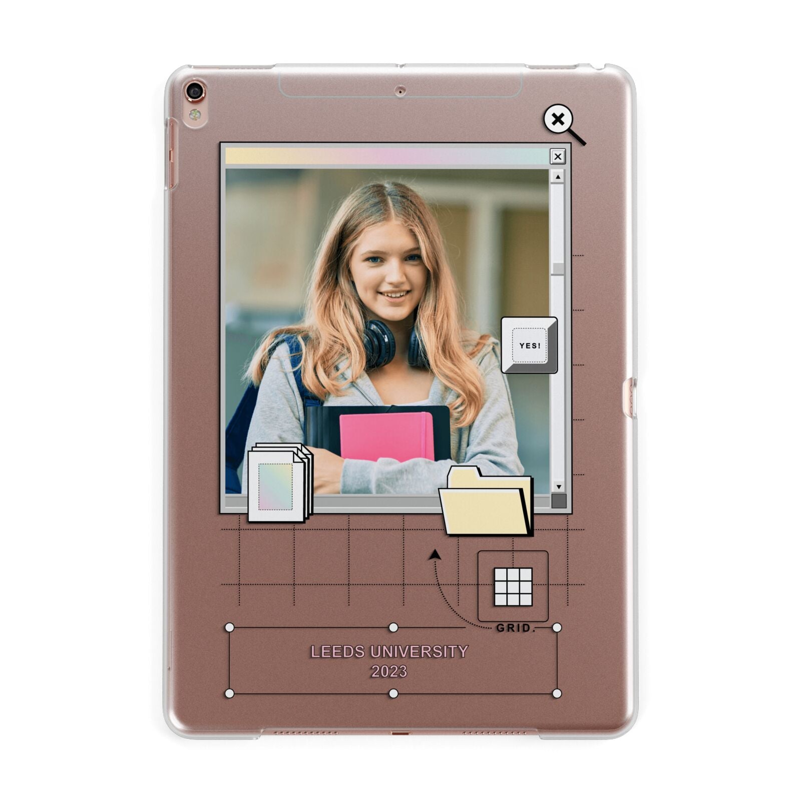 Retro Computer Photo Apple iPad Rose Gold Case