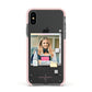 Retro Computer Photo Apple iPhone Xs Impact Case Pink Edge on Black Phone