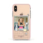 Retro Computer Photo Apple iPhone Xs Impact Case Pink Edge on Gold Phone