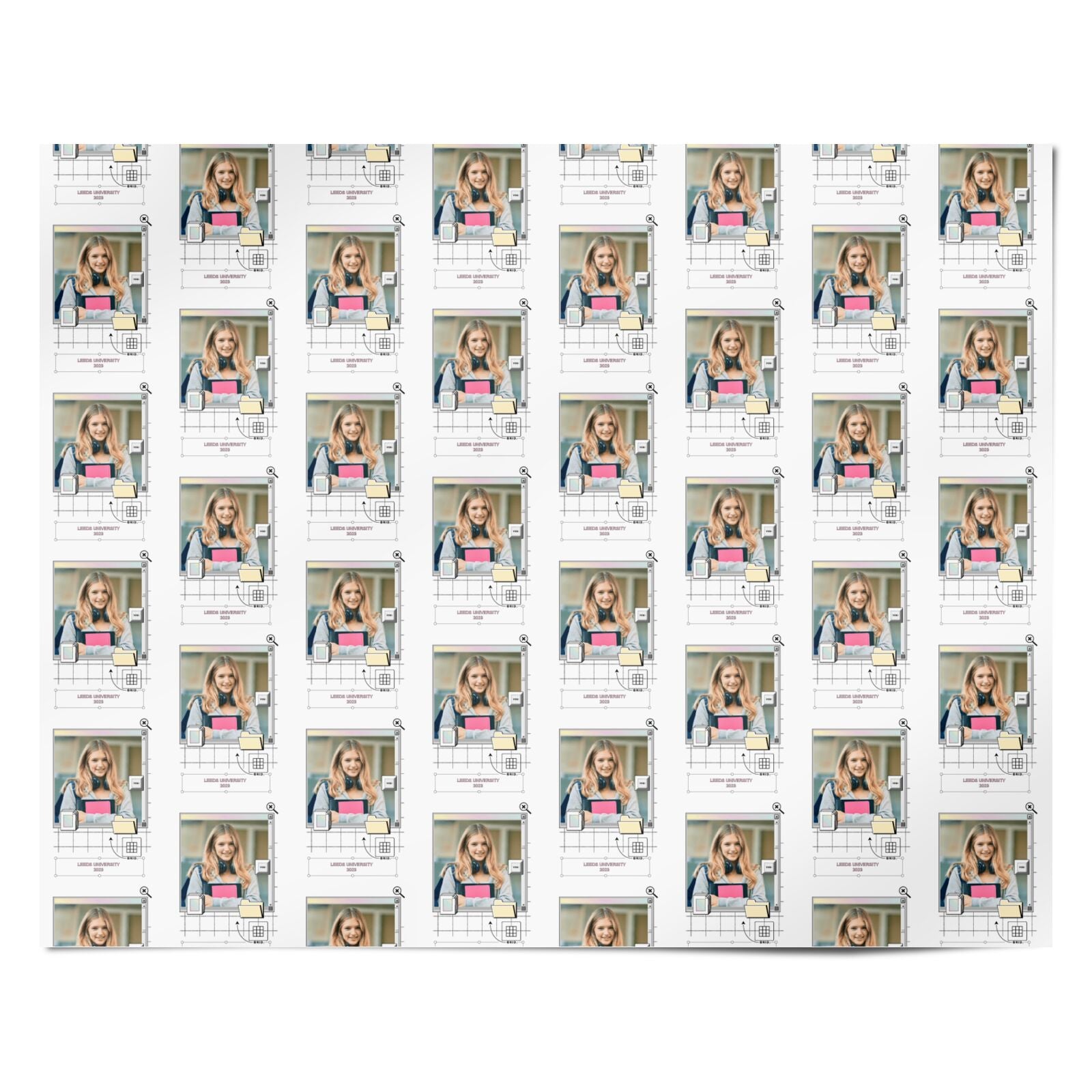 Retro Computer Photo Personalised Wrapping Paper Alternative