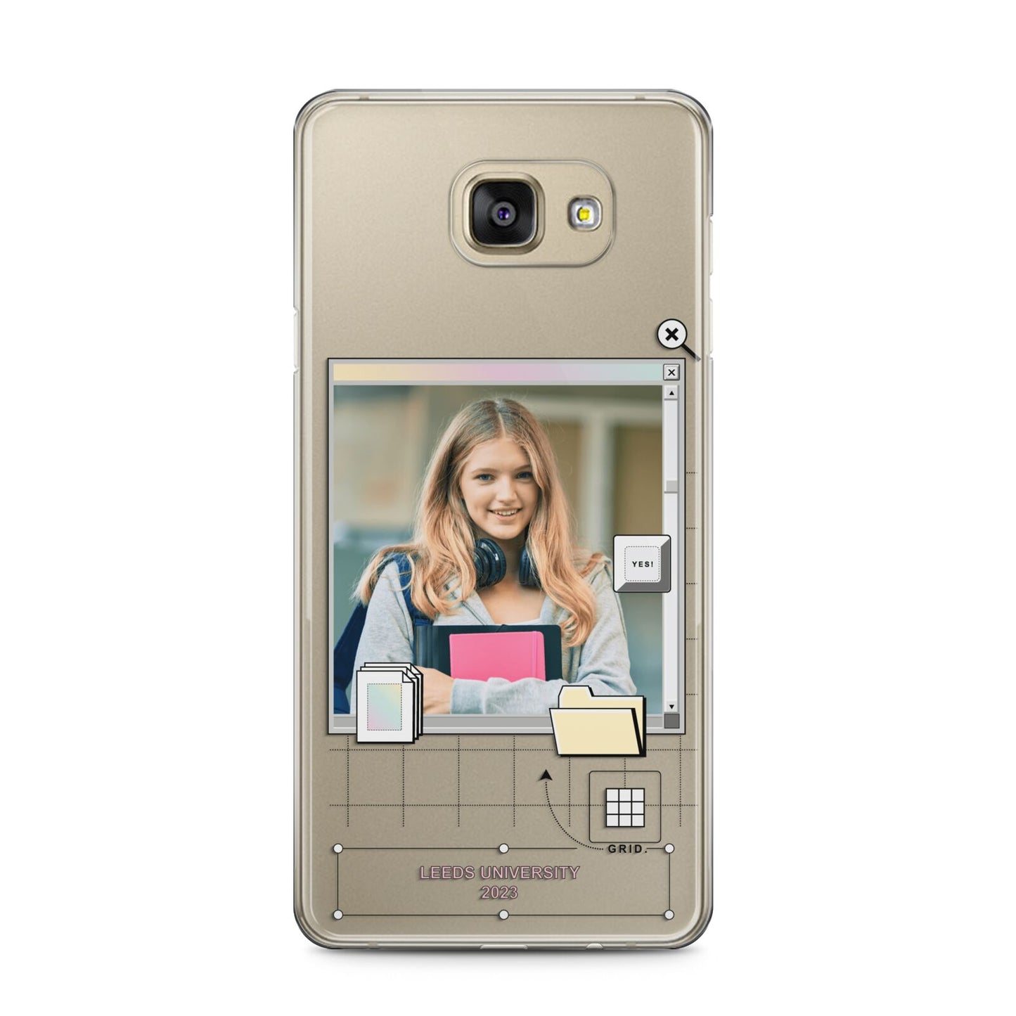 Retro Computer Photo Samsung Galaxy A5 2016 Case on gold phone