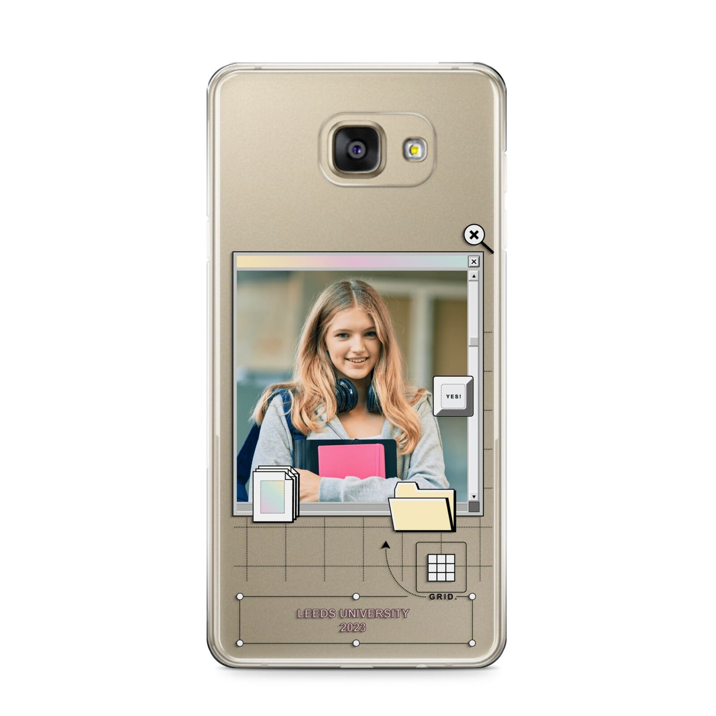 Retro Computer Photo Samsung Galaxy A9 2016 Case on gold phone