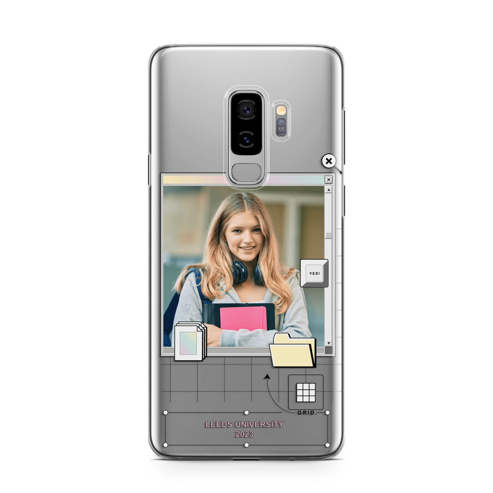 Retro Computer Photo Samsung Galaxy S9 Plus Case on Silver phone