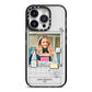 Retro Computer Photo iPhone 14 Pro Black Impact Case on Silver phone